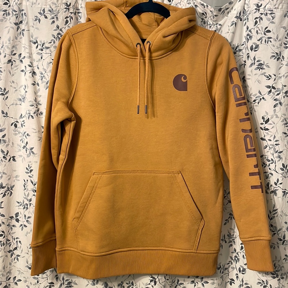Women’s Carhartt Relaxed Fit Midweight Logo Hoodie Size S 4-6 NWOT